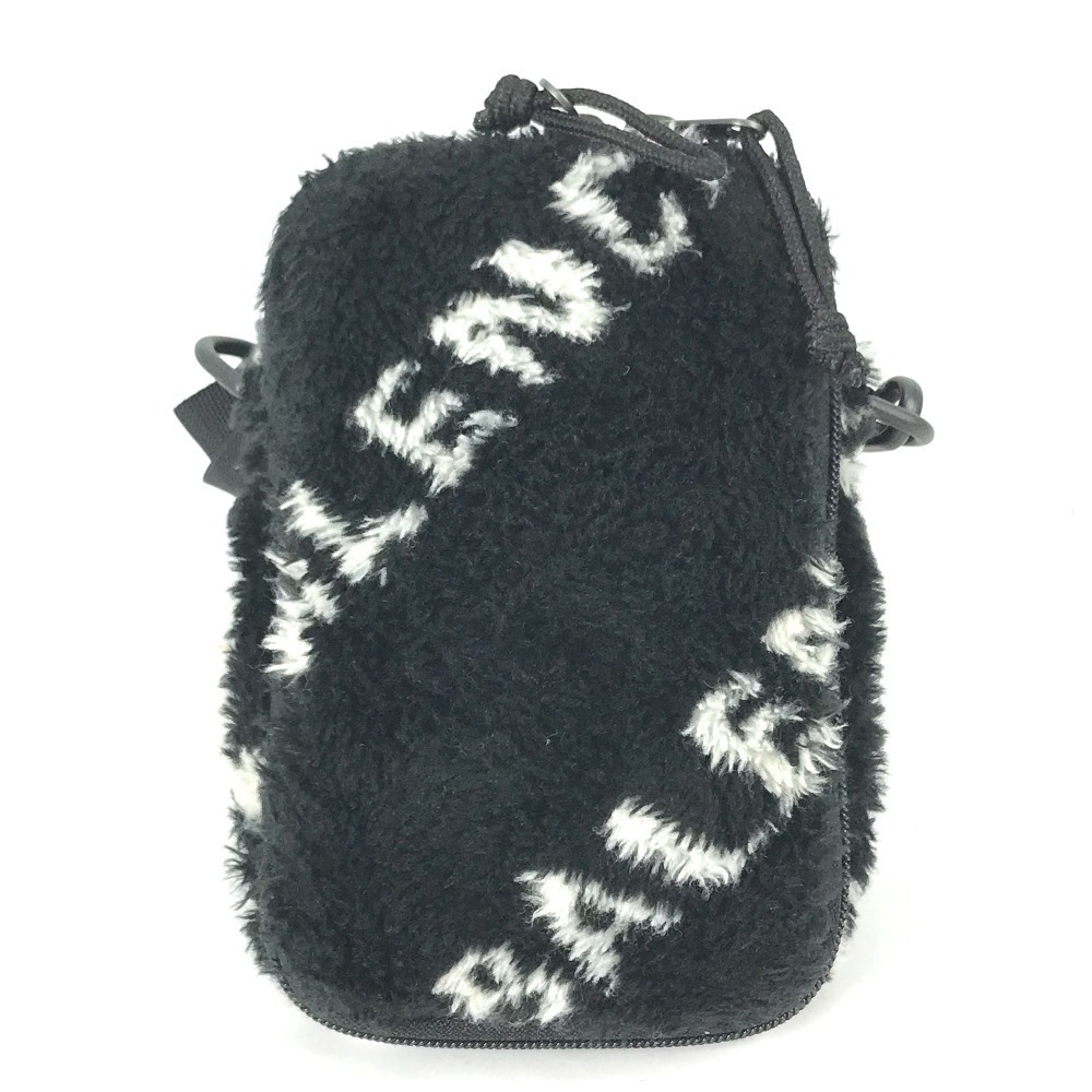 BALENCIAGA Fluffy Explorer Crossbody Bag Pochette Shoulder Fur Black - Picture 2 of 9